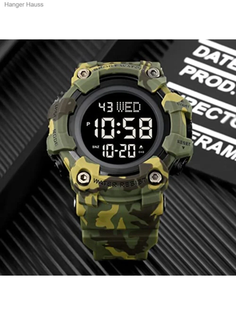 Men's Sport Watch Digital Stopwatch Countdown Waterproof 50m LED
